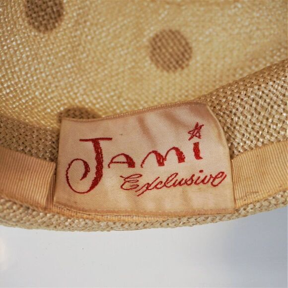 Bucket Hat Jami Exclusive Flapper Hat Mod Gold Polka Dot 1960 Union Label main image 4